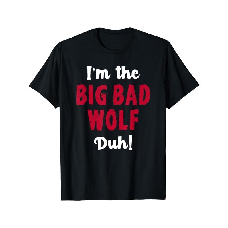 Big Bad Wolf Costume Shirt Halloween - Duh! Funny men's T-Shirt made in usa Hoodie, Sweatshirt | GrindPrints.com