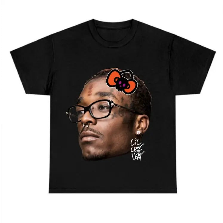Big Face Lil Uzii Halloween Cute Black Shirt Cotton Hoodie, Sweatshirt | GrindPrints.com