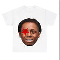 Big Face Lil Wayne Red Star White Tee Classic Unisex Hoodie, Sweatshirt | GrindPrints.com