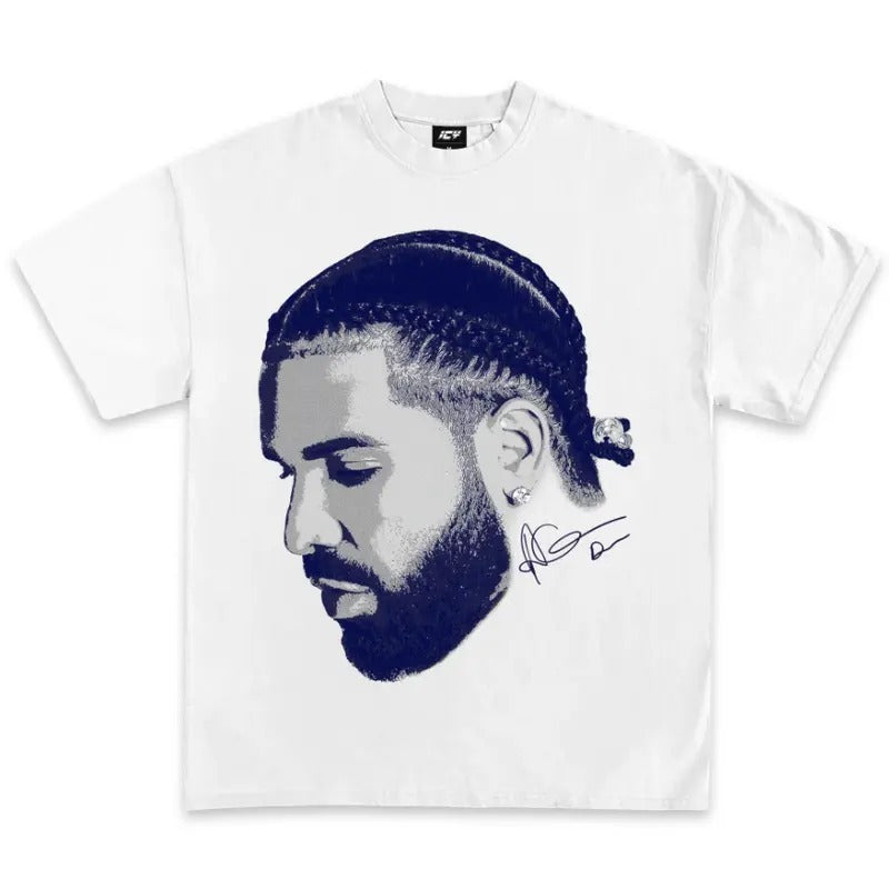 Big Face Navy Drake Shirt, Rap Concert Tee Hoodie, Sweatshirt | GrindPrints.com