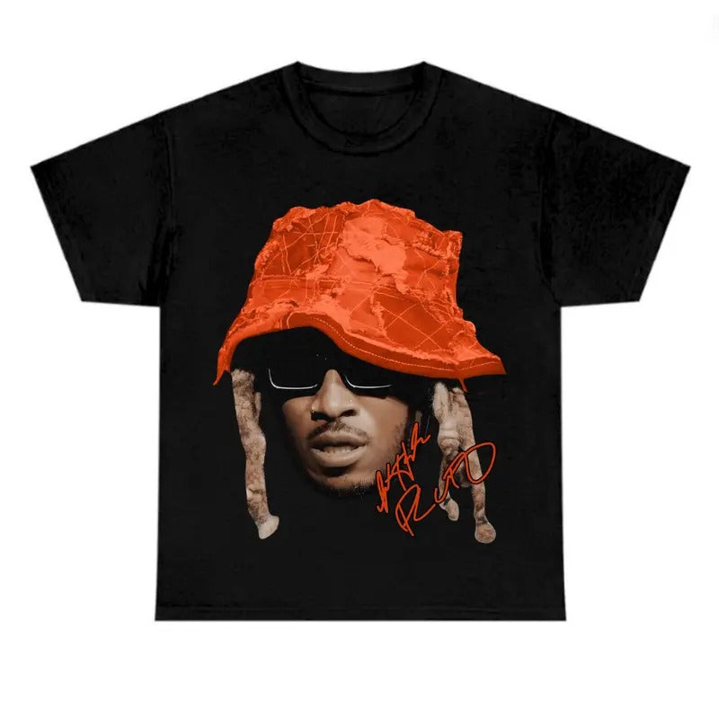 Big Face Orange Future Cute Graphic Black Shirt Hoodie, Sweatshirt | GrindPrints.com