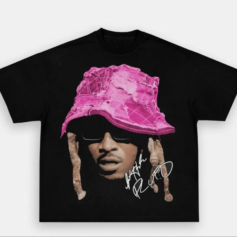Big Face Pink Bucket Cotton Graphic Tee, Medium Hoodie, Sweatshirt | GrindPrints.com