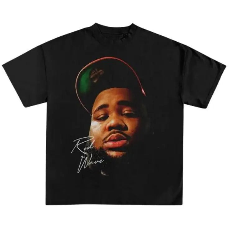 Big Face Rod Wave shirt - Rapper t shirt - hip hop shirt Cotton Fabric Top Hoodie, Sweatshirt | GrindPrints.com