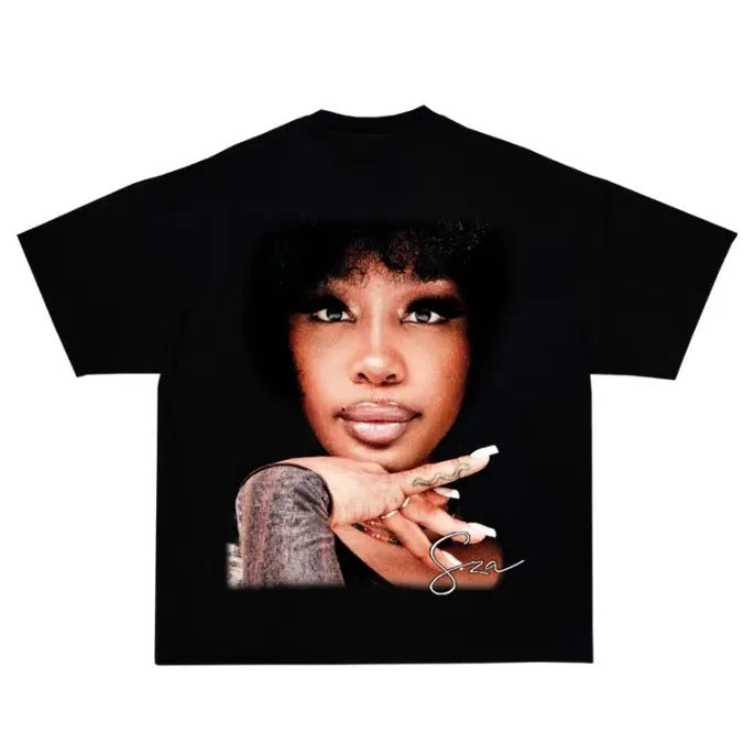 Big Face SZA Tour Hip Hop Rap Tee T Shirt, Sza Gift T-shirt Hoodie, Sweatshirt | GrindPrints.com