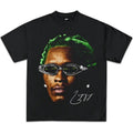 Big Face Younggg Thugggg Green Hair Graphic T-Shirt Hoodie, Sweatshirt | GrindPrints.com