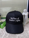 Big Fan Of Human Rights Embroidered Hat, Equality Shirt, Social Justice Embroidered  Hat, Political Protest Hat, Human...