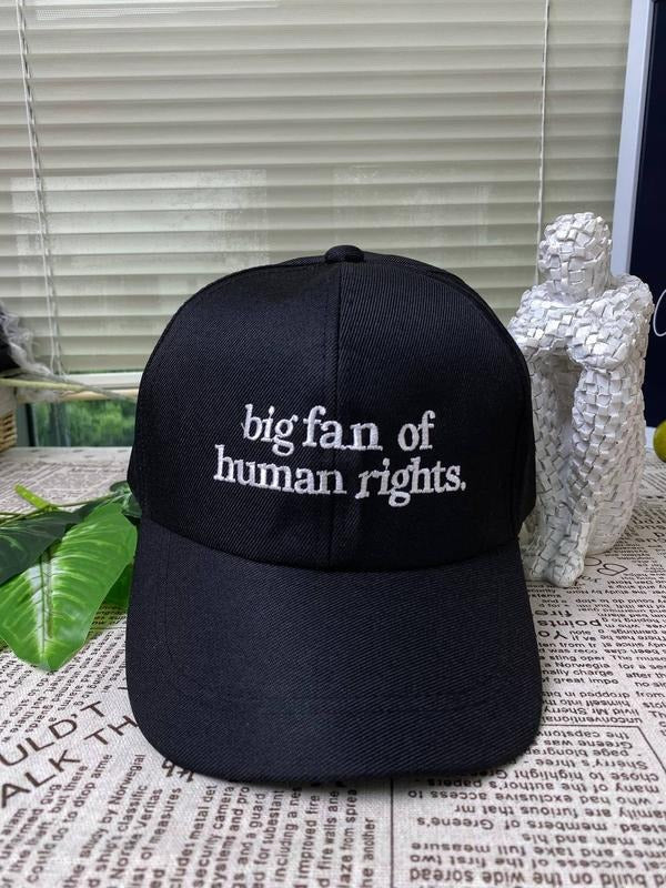 Big Fan Of Human Rights Embroidered Hat, Equality Shirt, Social Justice Embroidered  Hat, Political Protest Hat, Human...