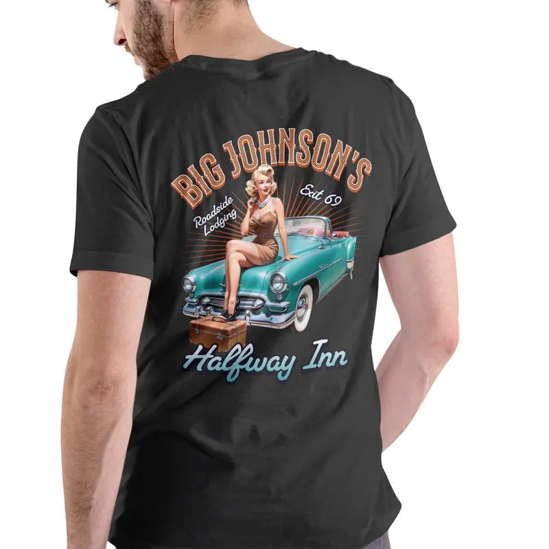 Big Johnson's Halfway Inn short sleeve T Shirt Casual Menswear Hoodie, Sweatshirt | GrindPrints.com