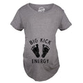Big Kick Energy Maternity T Shirt Funny Kicking Baby Pregnancy Joke Tee For Ladies Funny Graphic Maternity Tee Cute...