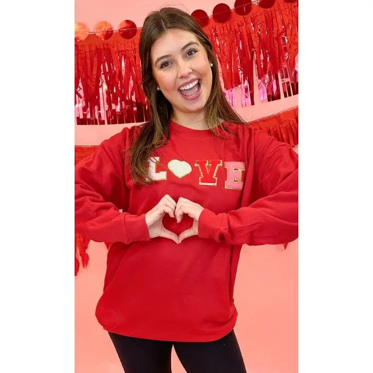 Big Letter Heart Sweatshirt T-Shirts, Hoodie | GrindPrints.com