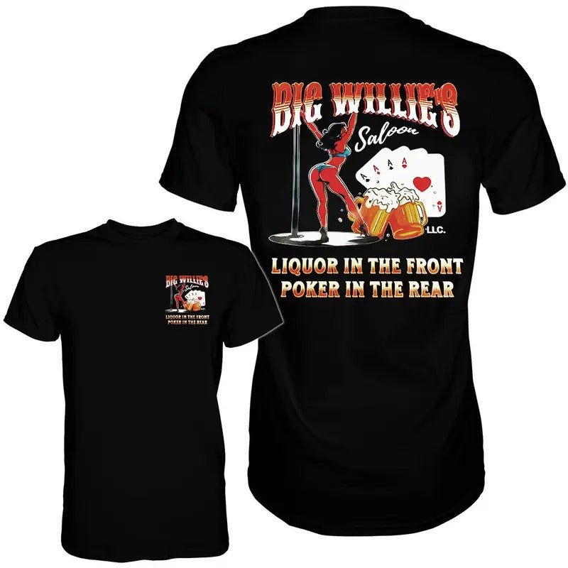 Big Willie's Saloon Unisex Tee Hoodie, Sweatshirt | GrindPrints.com