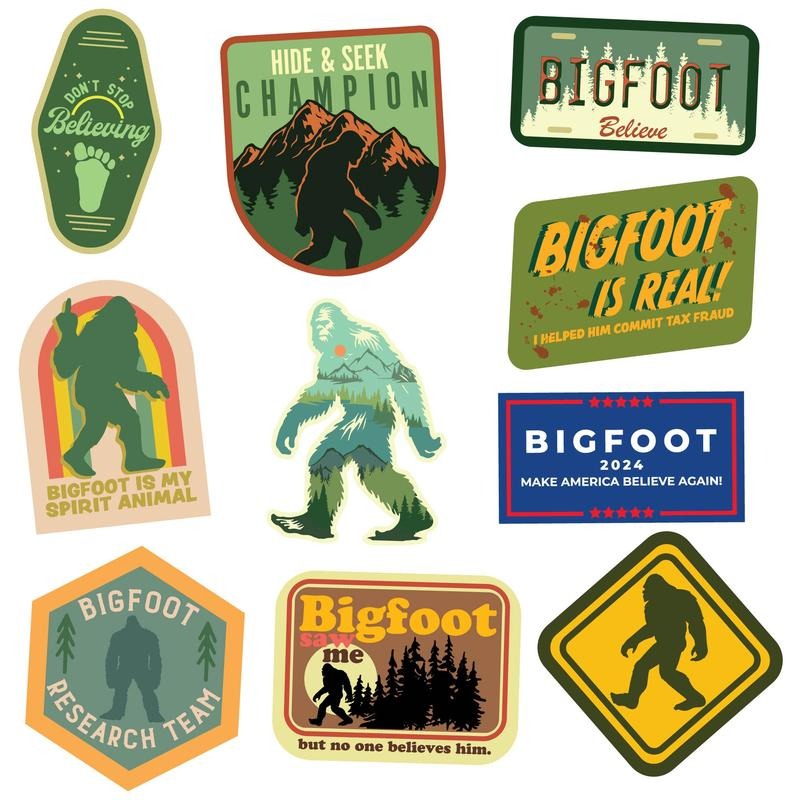 Bigfoot Sticker Extra Large Stickers for Adults Funny Adhesives with Memes Funny Sarcastic  Multi T-Shirts, Hoodie,...