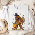 Bigfoot Turkey Pumpkin Thanksgiving Sasquatch Sweatshirt, Thanksgiving Turkey Shirt, Happy Thanksgiving Day Gift,...