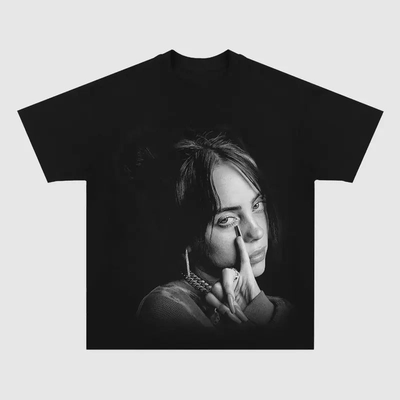 Billieee Eilishhh T-shirt, Graphic Tee Craze Hoodie, Sweatshirt | GrindPrints.com