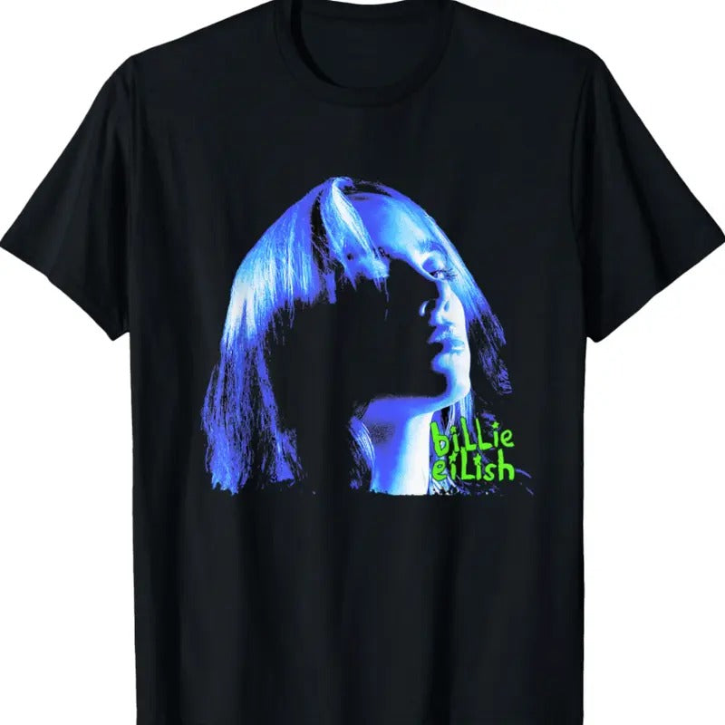 Billieeee EEilish Portrait Cotton Fabric T-Shirts, Hoodie, Sweatshirt
