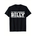 Billy Personal Name First Name Funny Billy T-Shirt, 100% Cotton, Halloween Thanksgiving Christmas Gift for Men Women...