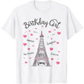 Birthday Girl Paris Themed Birthday Party Eiffel Tower T-Shirt Made in USA Hoodie, Sweatshirt | GrindPrints.com