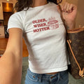 Birthday Tshirt, Birthday Baby Tee, Birthday Cake Baby Tee, Older, Wiser, Hotter Tee, Birthday Girl Tee, Retro Vintage...