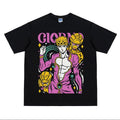 Bizarre Adventure "Golden Experience" heavyweight anime vintage tee 100% cotton Loose Menswear Top Crew Necks Printed...