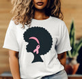Black Afro Breast Cancer Fighter Sweater, We wear Pink Black Women, Black Girl, Dark Skin, Black Magic, African American...