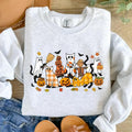 Black Cat Halloween Sweatshirt, Ghost Cat Sweater, Halloween Sweatshirt, Halloween Cat Shirt, Fall Shirt, Retro Halloween...