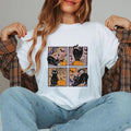 Black Cat Pumpkin Halloween Tshirt Sweatshirt, Fall Boho Halloween Sweatshirt, Halloween Bat And Cat Tee, Pumpkin Season...
