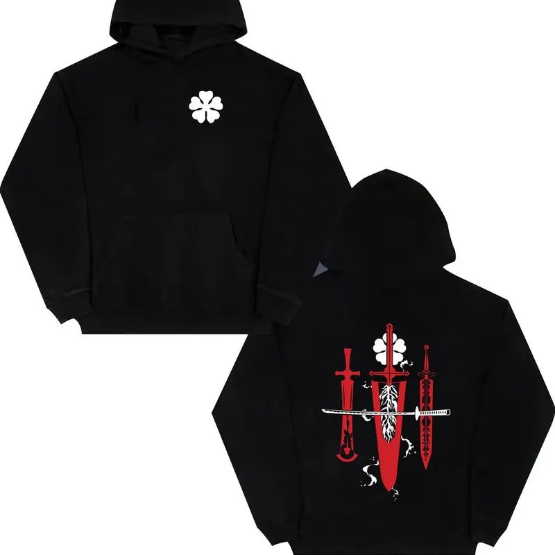 Black Clover 5, Anime Hoodie, Unisex Crewneck Basic Hoodie, Hoodie trend 2025 T-Shirts, Sweatshirt | GrindPrints.com