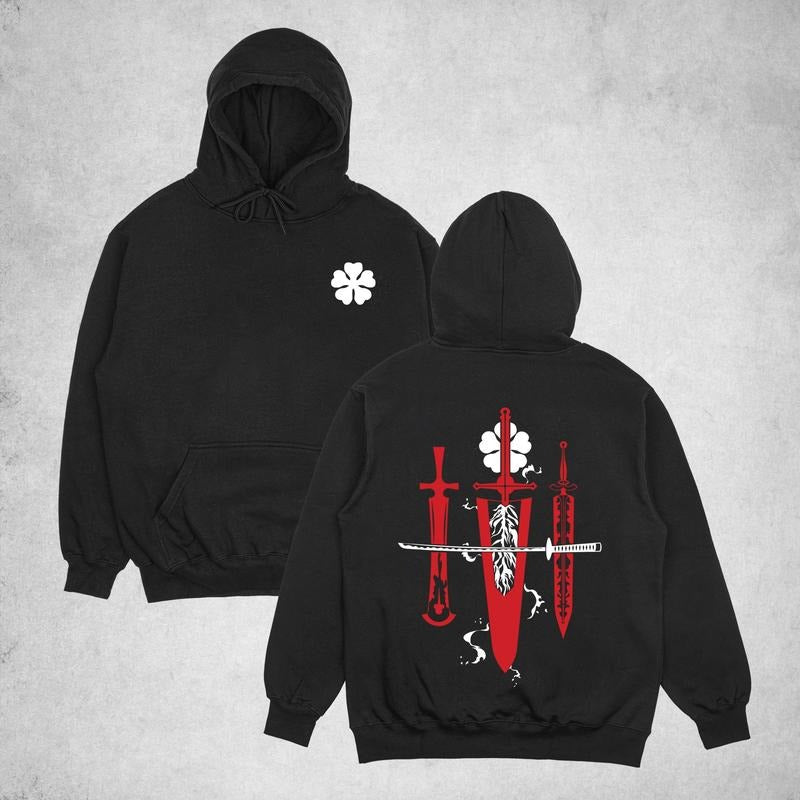 Black Clover 5, Anime Hoodie, Unisex Crewneck Basic T-Shirt T-shirt Hoodies & Sweatshirts | GrindPrints.com