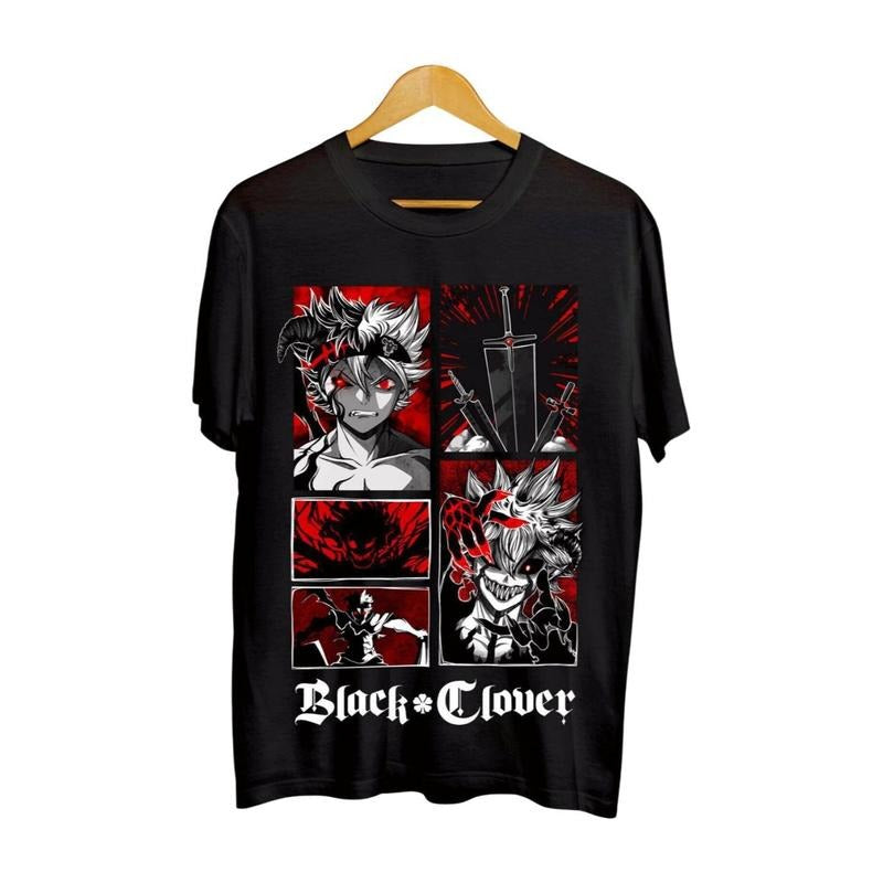 Black Clover Asta Yuno Anime Manga shirt Anime Manga Black Shirt Hoodie, Sweatshirt | GrindPrints.com