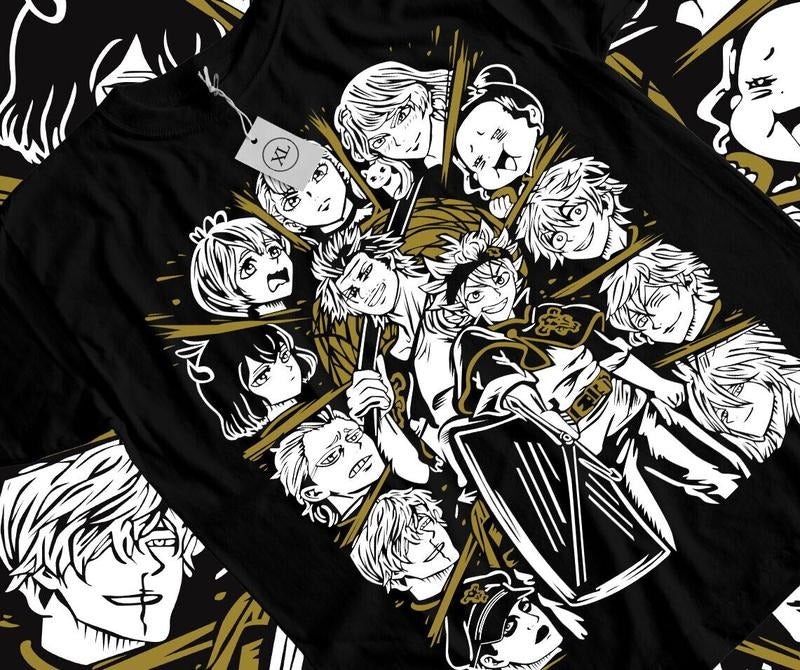 Black Clover T-Shirt S-4XL Asta Yuno Anime Manga Girl Gifts Black Shirt Tshirt S-4XL Hoodie, Sweatshirt | GrindPrints.com