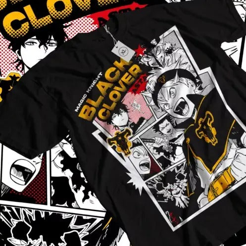 Black Clover T-shirt Asta Yami Sukehiro Yuno Anime Luck Voltia Shirt All Size Hoodie, Sweatshirt | GrindPrints.com