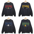 Black Crewneck Sweatshirt - Classic Fit for All Football Teams T-Shirts, Hoodie | GrindPrints.com