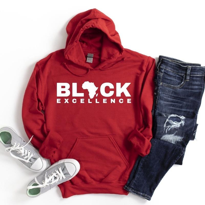 Black Excellence Hoodie, Black History Month Sweatshirt, BLM Hoodie, Black Men Woman Civil Rights Tee | GrindPrints.com