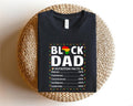 Black Father Nutritional Facts Shirt Black Father Shirt Black Dad Shirt Best Dad Shirt Father's Day Gift Father's Day...