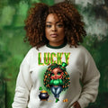 Black Girl Chibi Lucky Charm Lucky Black Woman St. Patrick’S Day Locs Shirt Black Girl Magic T-Shirts, Hoodie, Sweatshirt