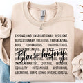 Black Histor Words Crewneck Sweatshirt, Black History Month, African American, Juneteenth Shirt, Black Men, BLM Tee Hoodie