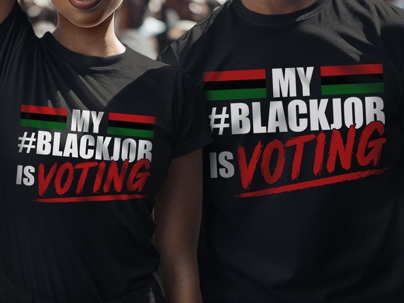 Black Jobs Shirt, My Black Job is Voting Shirt, Full Sizes, Full Colors, Unisex Cotton Round Neck Tee, For Men and Women,...