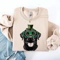 Black Lab, Labrador, Adorable Dog, St Patrick's Day, Lucky, Irish Sweatshirt, Crew Neck, Women's, Crewneck T-Shirts, Hoodie