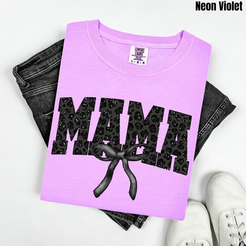 Black Leopard Mama Comfort Colors T-Shirt 'NLB' Hoodie, Sweatshirt | GrindPrints.com