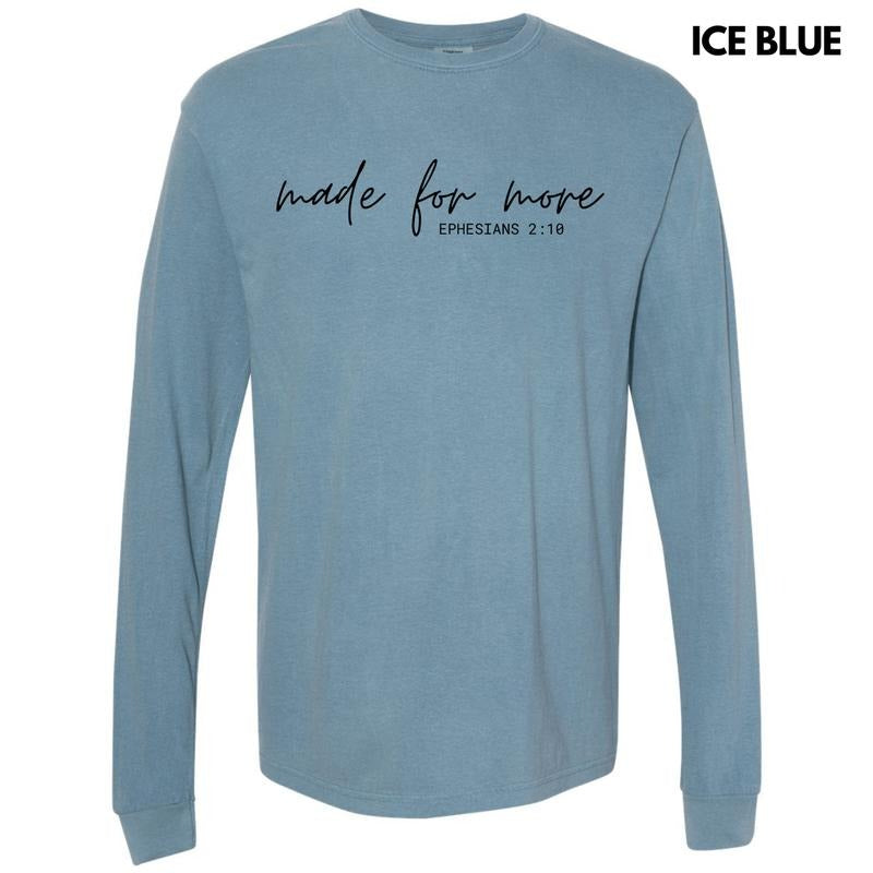 Black Made For More Long Sleeve Comfort Colors T-Shirt 'NLB' Hoodie, Sweatshirt | GrindPrints.com
