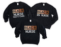 Black Nurse Crew Sweatshirt, Personalized Nurse Hoodie, Black History Month Sweatshirt, Nursing Student Gift, African...