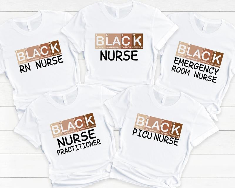 Black Nurse Crew T-shirt, Personalized Nurse Shirt, Black History Month Shirt, Nursing Student Gift Tee, African American...
