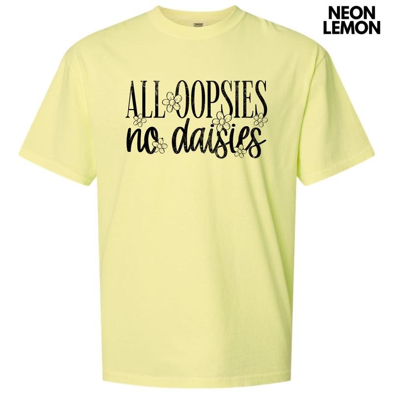 Black Oopsie Daisies Comfort Colors T-Shirt 'NLB' Hoodie, Sweatshirt | GrindPrints.com