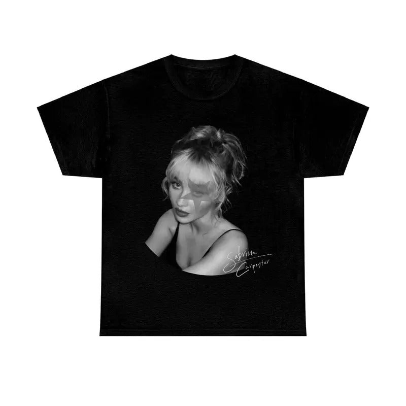 Black White Sabrinaaaa Fan Black T-Shirt, Music Princess Tour 2025 Tee Hoodie, Sweatshirt | GrindPrints.com