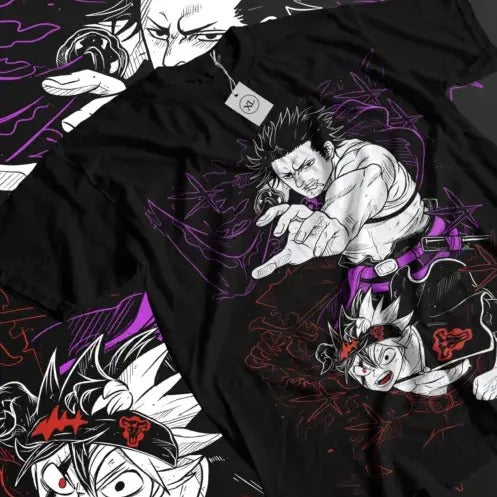 Black clover Yami Sukehiro Asta Yuno T-shirt Girl Gifts Black Shirt All Size Hoodie, Sweatshirt | GrindPrints.com