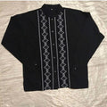 Black guayabera rombo shirt Black Casual Menswear Hoodie, Sweatshirt | GrindPrints.com