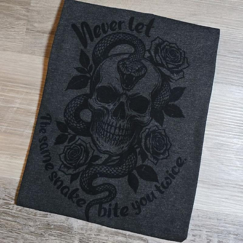 Black on Black never let the same snake bite you twice T-Shirts, Hoodie, Sweatshirt | GrindPrints.com