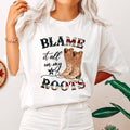 Blame It All On My Roots, Cowboy, Garth, Western, Tshirt, Women's, Comfort Colors Tee Hoodie, Sweatshirt | GrindPrints.com