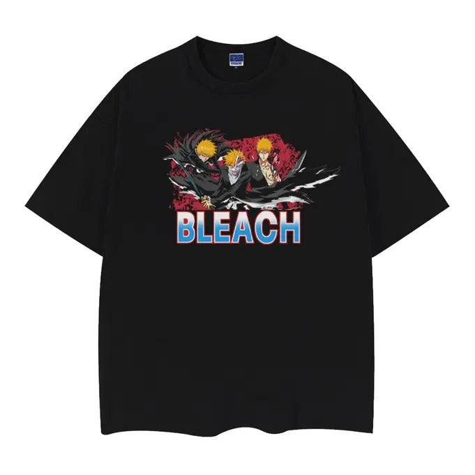 Bleach "Bankai" Heavyweight Vintage Tee 100% Cotton OVERSIZED Anime T-shirt Menswear Top Casual Streetwear Black Baggy...