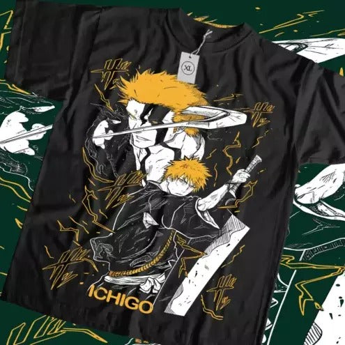 Bleach Ichigo Kurosaki Manga New T-shirt,Anime,Manga,Graphic Tee All Size Hoodie, Sweatshirt | GrindPrints.com